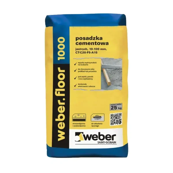 1000 Weber.floor CT-C20-F5 jastrych cementowy od 10 -100 mm