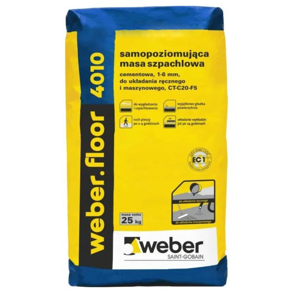 4010 Weber.floor. CT-C20-F5 - podkład samopoziomujący od 1-6 mm