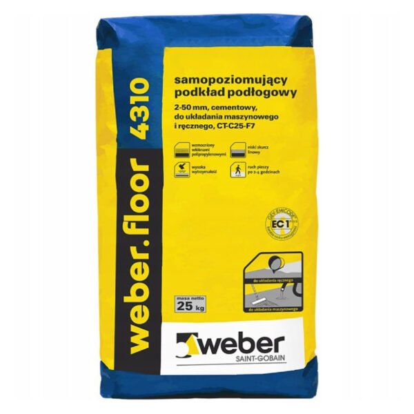 4310 Weber.floor CT-C20-F7 podkład samopoziomujący od 1-50 mm