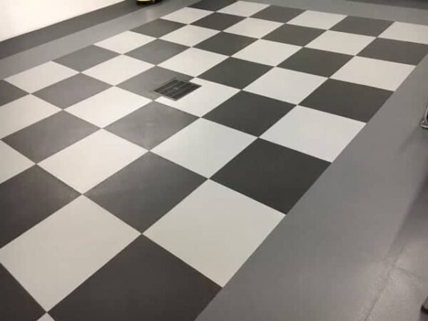 PVC floor invisible black and grey