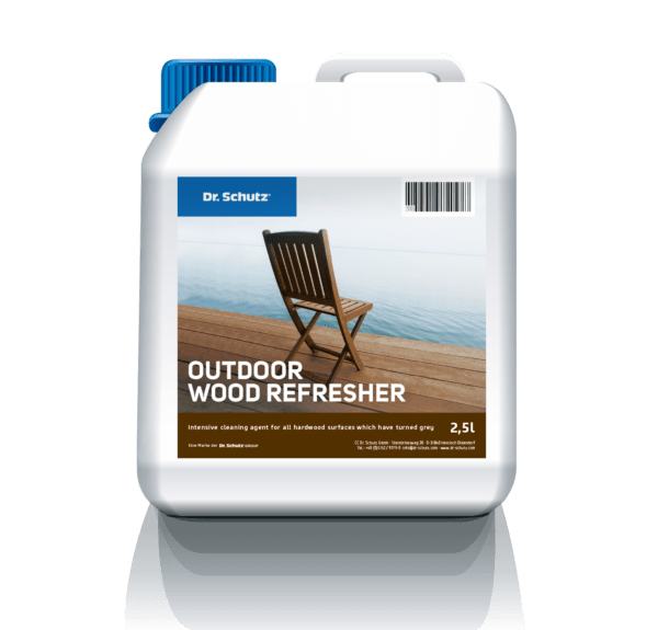 DrSchutz preparation for refreshing wood outdoors