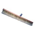 Broom with natural bristles for hard and flexible floors and floors