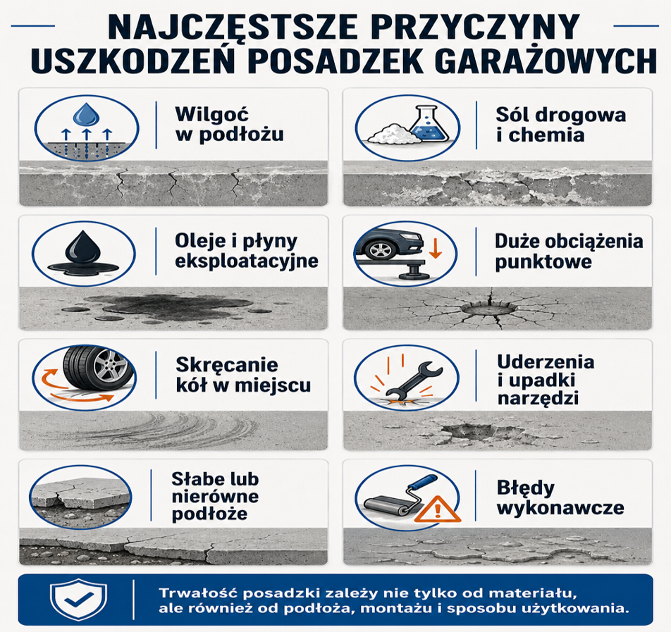 Renowacja posadzki garażowej przed i po