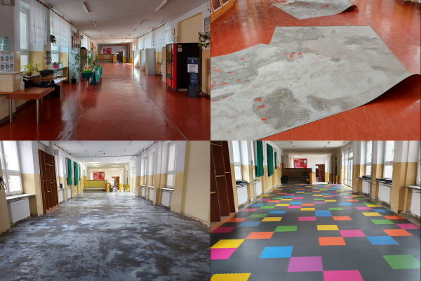 Modernizacja posadzki w korytarzu Szkoły Modernizacja posadzki w korytarzu Szkoły